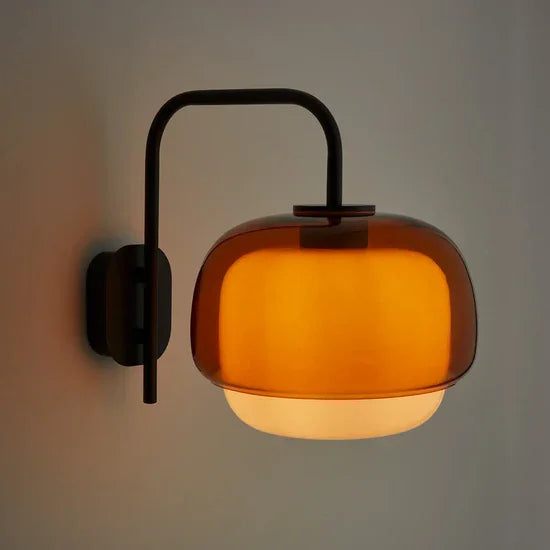Freja Globe Shade Glass Metal Wall Light
