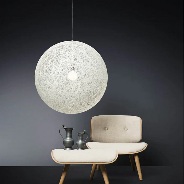 Luna Woven Shadow Globe Fabric Pendant Light